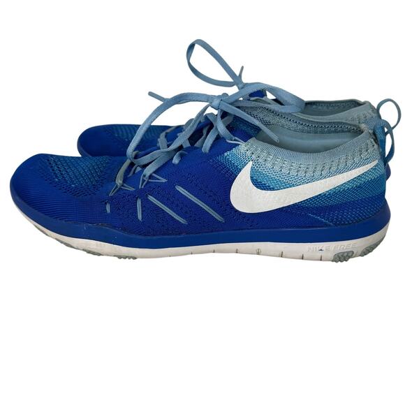 Nike Focus Fly Knit Womens 8.5 Royal Blue Running Shoes Athletic Sneakers - Picture 4 of 10